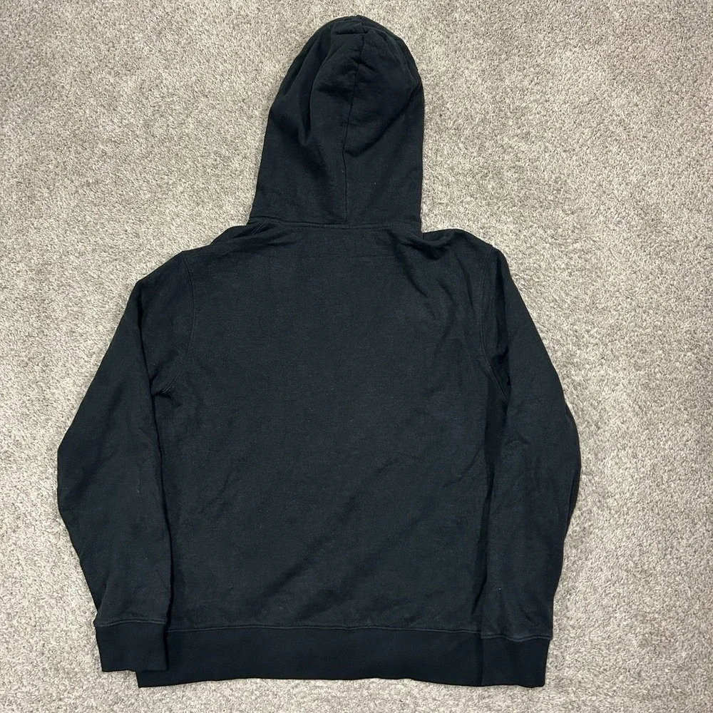 Outerknown Hoodie Mens Large Black Red Plaid Hooded Sweatshirt Hemp Cotton Blend